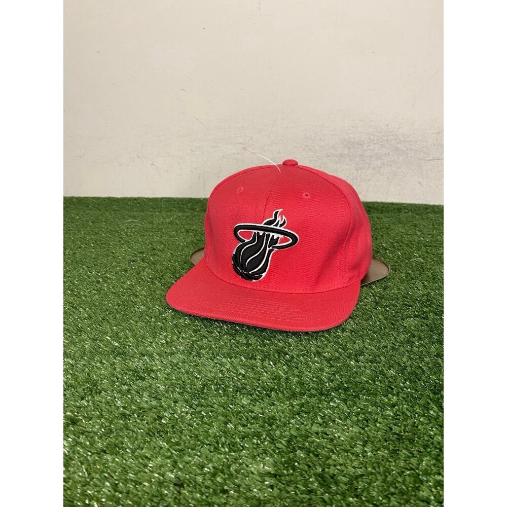 Miami Heat hat cap snap back pink black Mitchell & Ness wool basketball nba mens - Picture 3 of 10